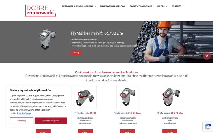Screenshot of dobreznakowarki.pl