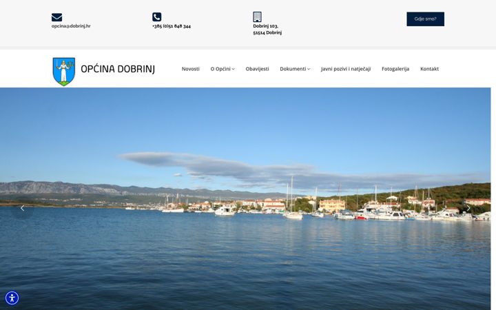Screenshot of dobrinj.hr