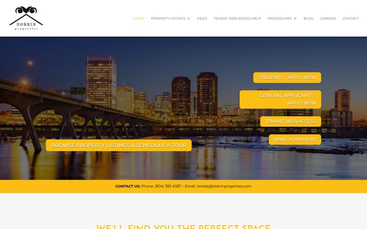 Screenshot of dobrinpropertymanagement.com