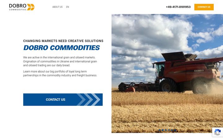 Screenshot of dobro-commodities.com