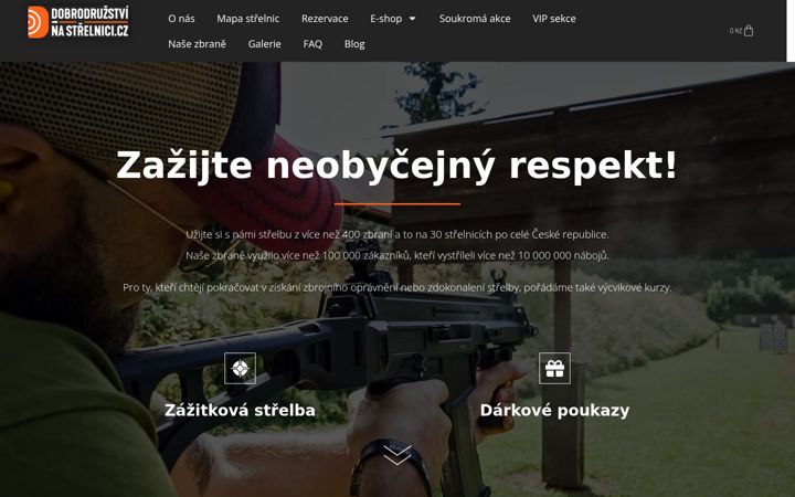 Screenshot of dobrodruzstvinastrelnici.cz