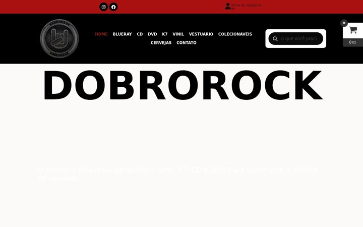 Screenshot of dobrorock.com.br