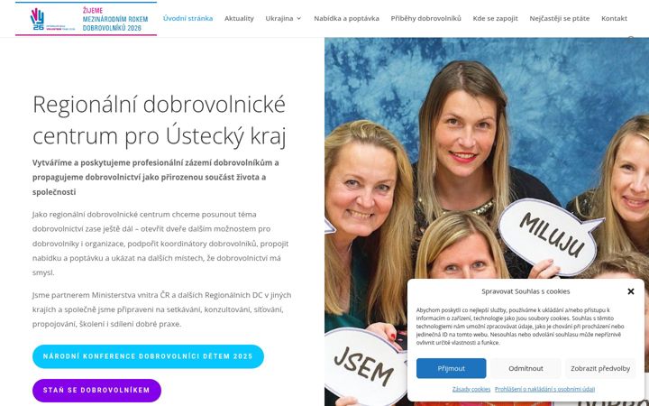 Screenshot of dobrovolnictvi-usteckykraj.cz