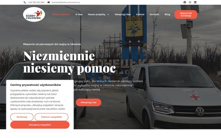 Screenshot of dobryczlowiek.org