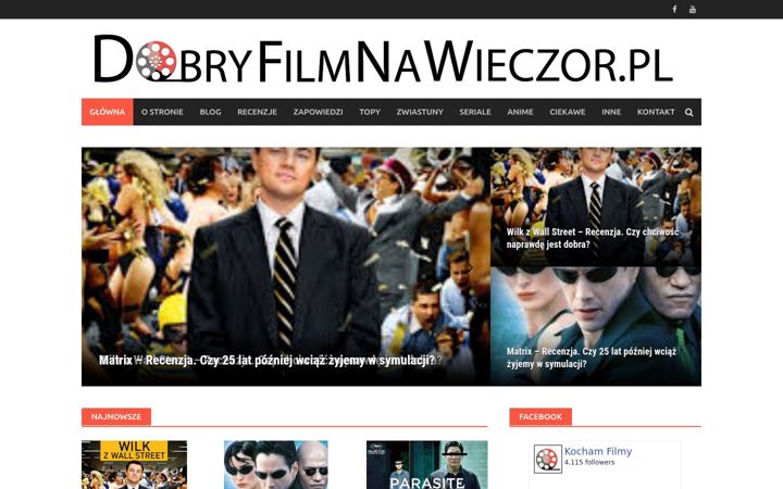 Screenshot of dobryfilmnawieczor.pl