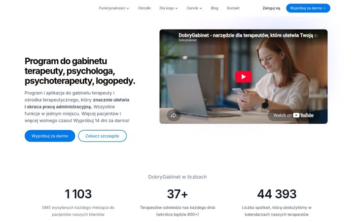 Screenshot of dobrygabinet.com