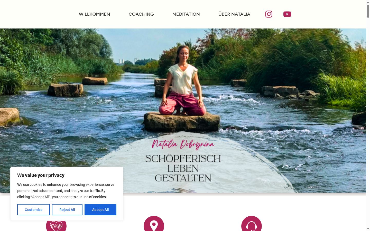 Screenshot des Einwilligungsbanners vor jeglicher Interaktion