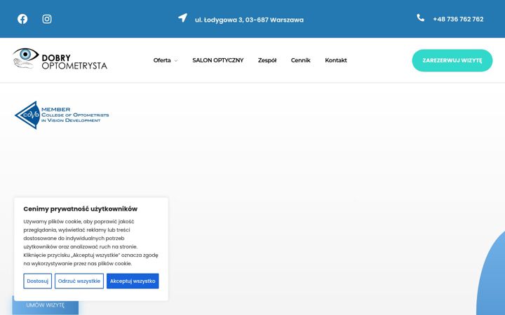 Screenshot ta' dobryoptometrysta.pl