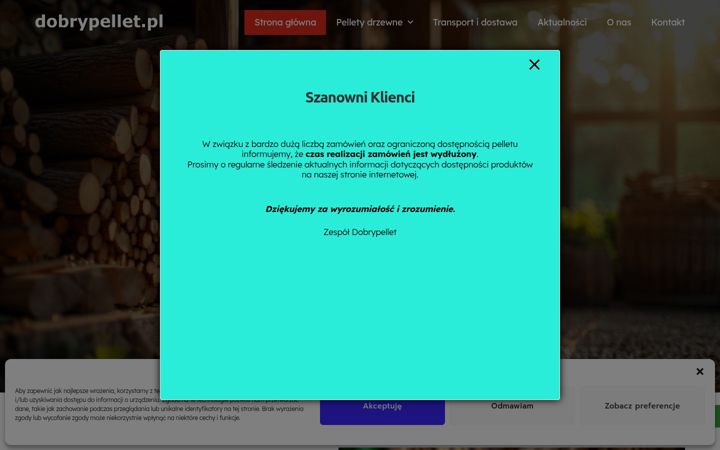 Screenshot του dobrypellet.pl