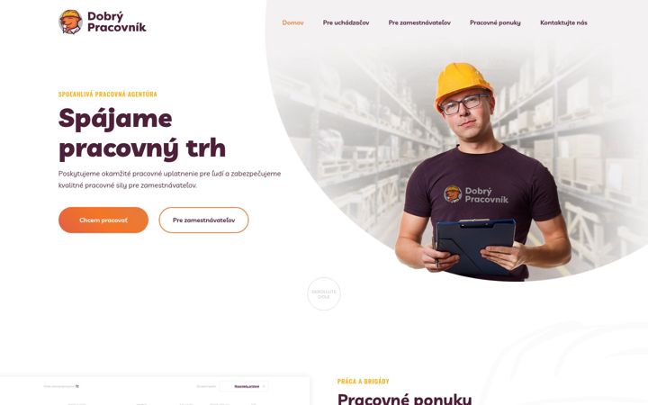 Screenshot of dobrypracovnik.sk