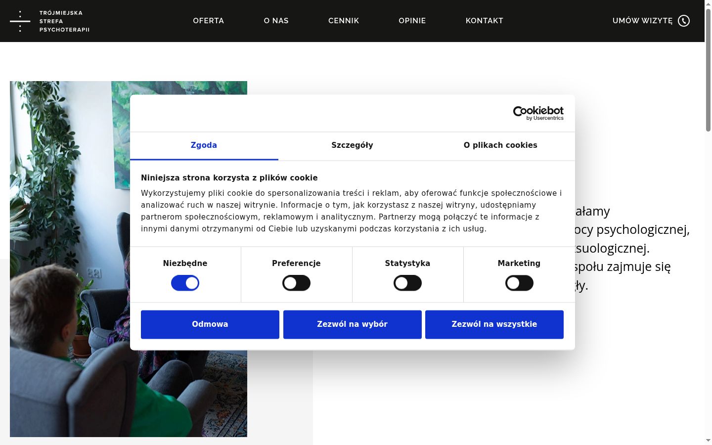 Screenshot tal-banner tal-kunsens muri qabel kwalunkwe interazzjoni