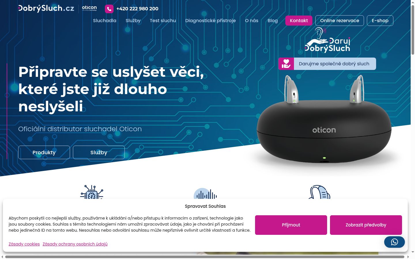 Screenshot of the consent banner shown before any interaction