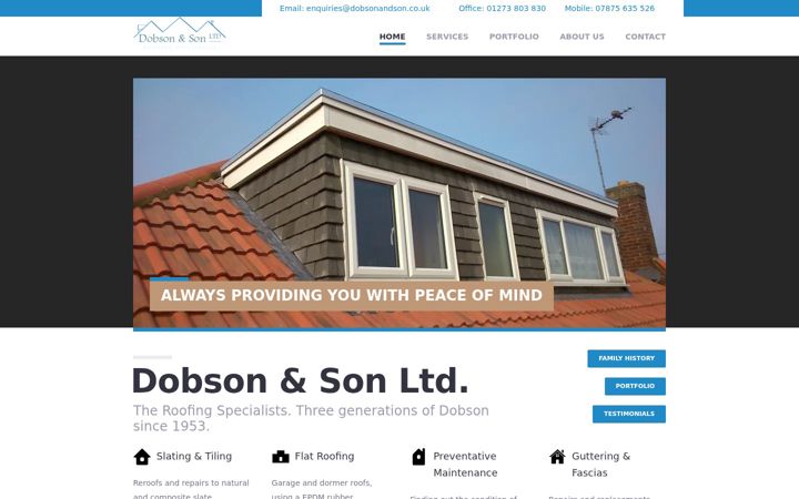 Screenshot of dobsonandson.co.uk