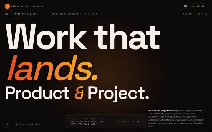 Screenshot of dobsondigitalconsulting.com