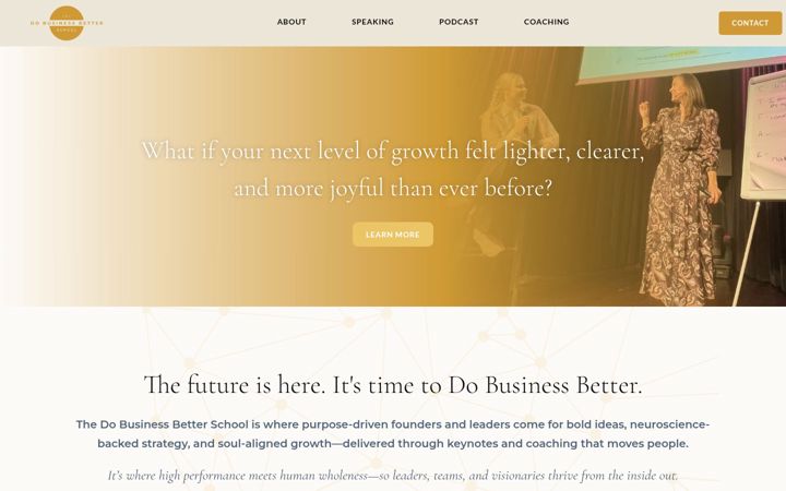 Screenshot of dobusinessbetterschool.com