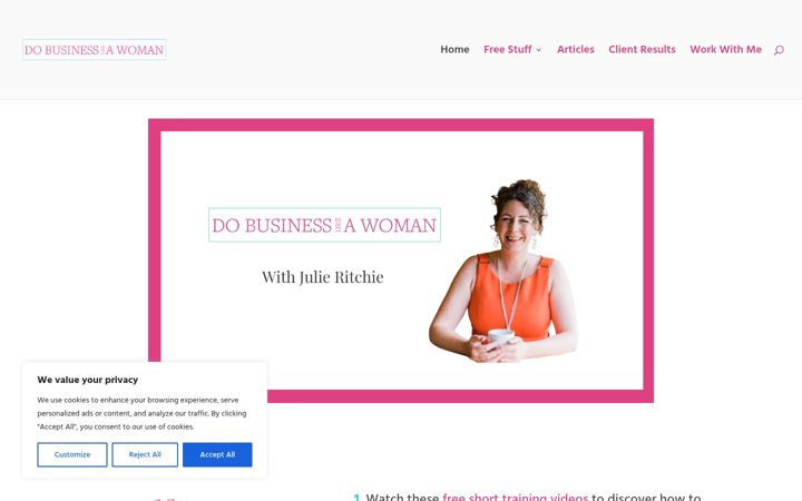Screenshot of dobusinesslikeawoman.com