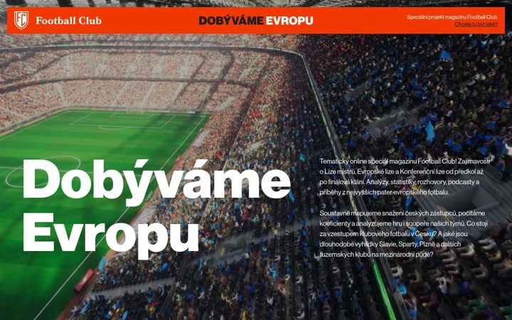 Screenshot of dobyvameevropu.cz