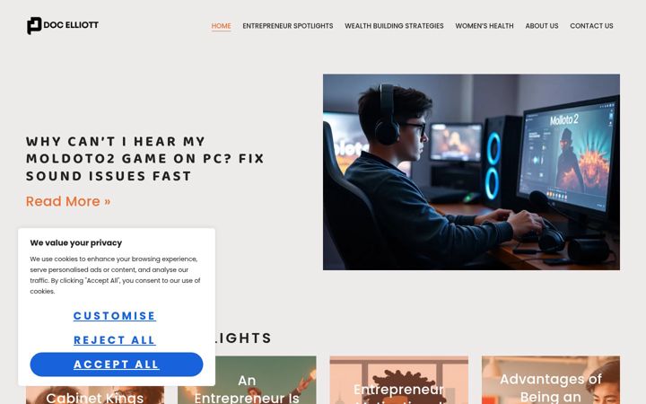 Screenshot of doc-elliott.com