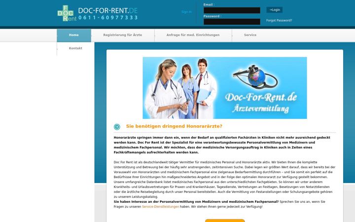 Screenshot of doc-for-rent.de