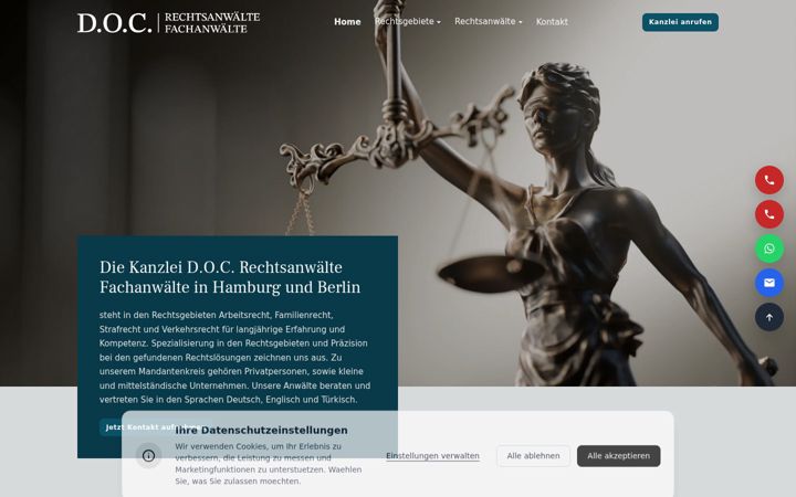 Screenshot of doc-rechtsanwaelte.de