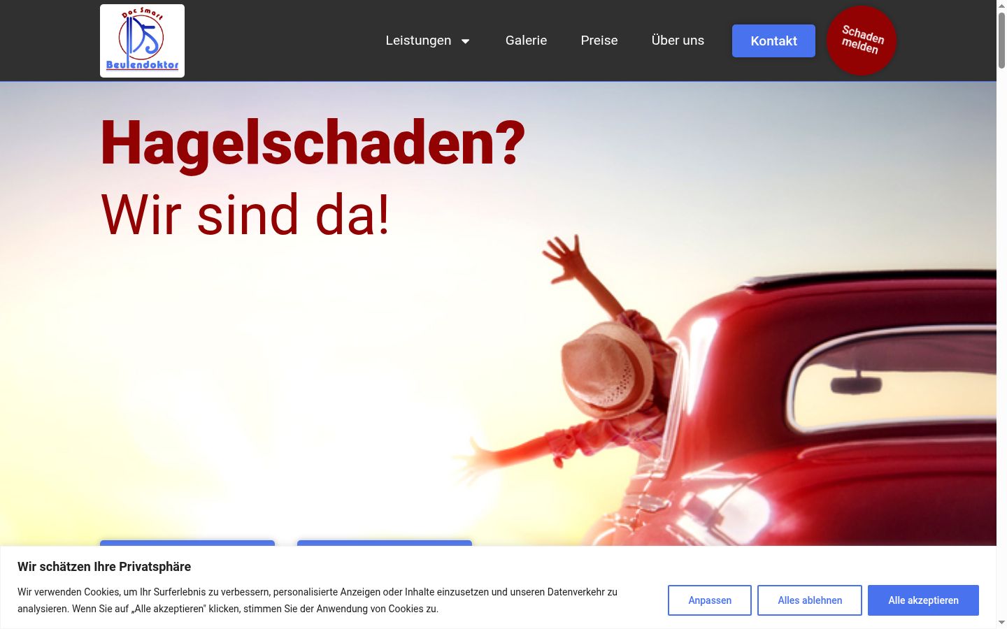 Screenshot van de toestemmingsbanner zoals getoond vóór enige interactie