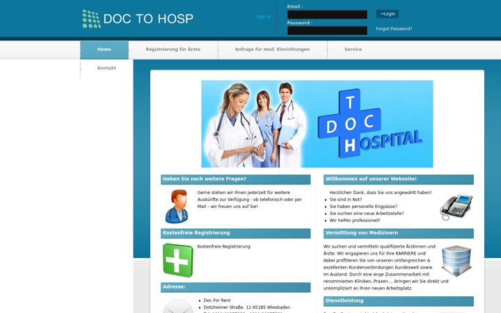 Posnetek zaslona doc-to-hosp.de