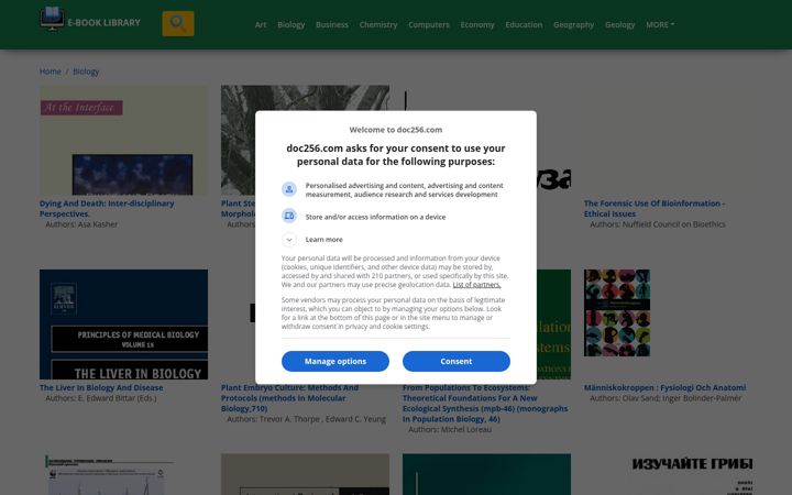 Screenshot of doc256.com