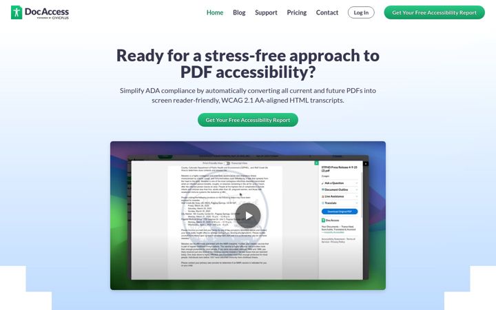 Screenshot stránky docaccess.com