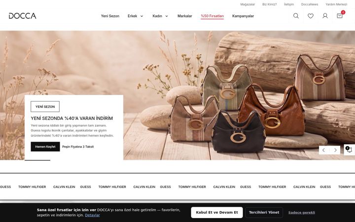 Екранна снимка на docca.com.tr