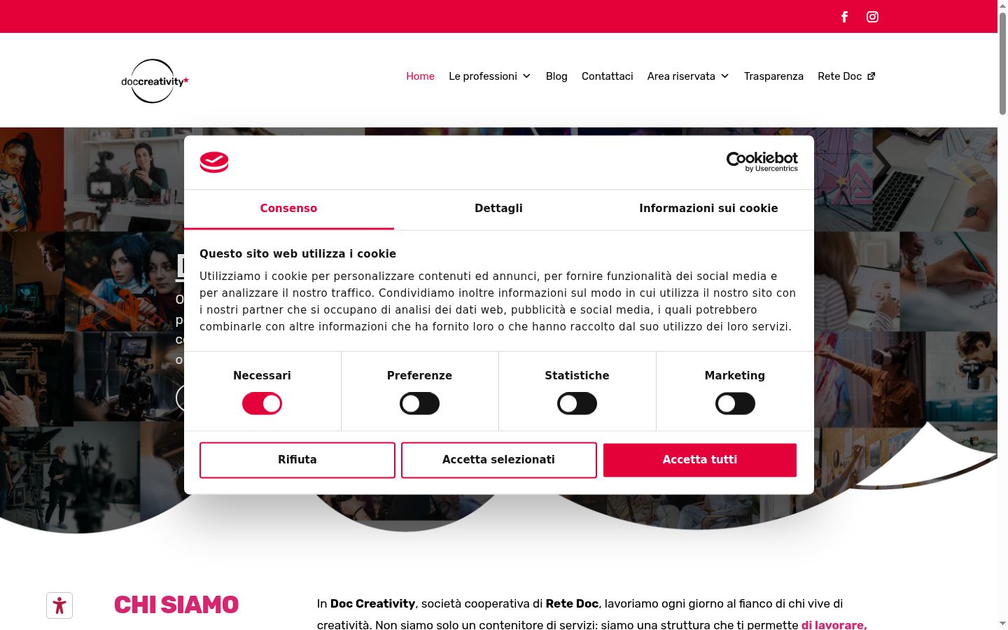 Sutikimo reklamjuostės, rodytos prieš bet kokią sąveiką, ekrano kopija