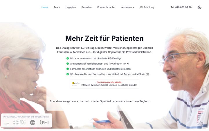 Skjámynd af docdialog.ch