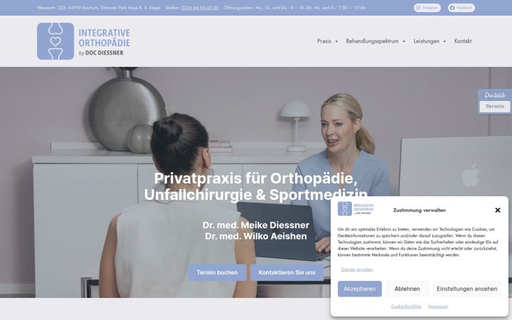 Screenshot of docdiessner.de