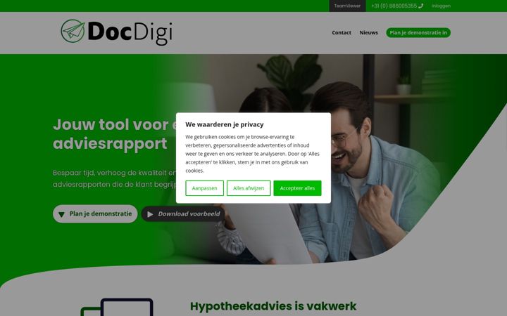 Screenshot of docdigi.nl