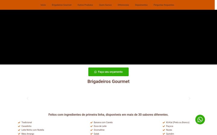 Screenshot of doceartesanatobrigadeiros.com.br