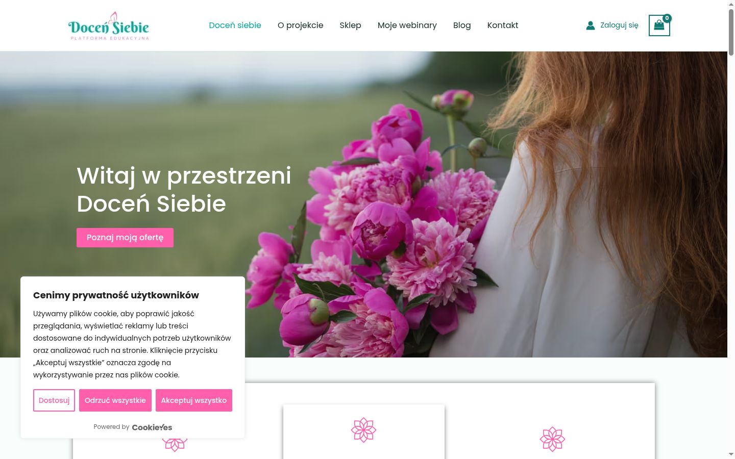 Screenshot of the consent banner shown before any interaction