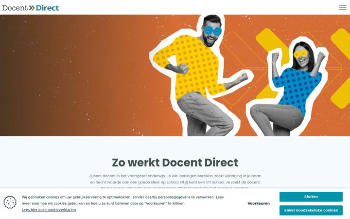 Screenshot of docentdirect.nl