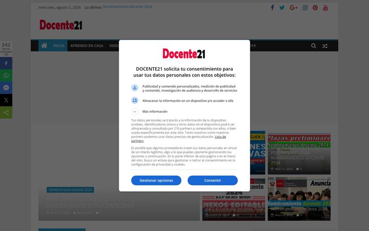 Screenshot of docente21.com