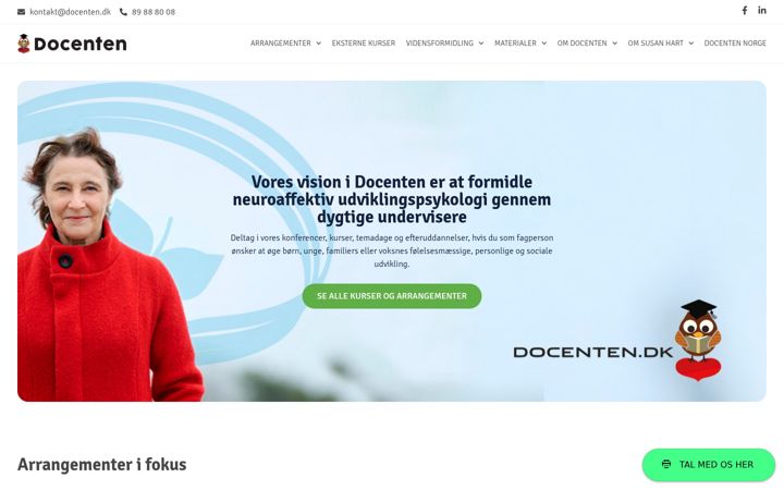 Snímek obrazovky docenten.dk
