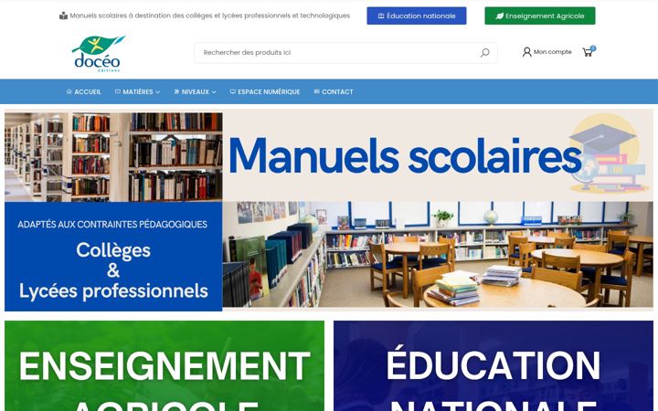 Screenshot of doceo-editions.fr