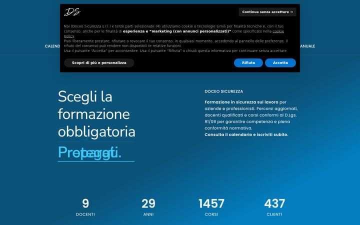 Screenshot of doceosicurezza.it