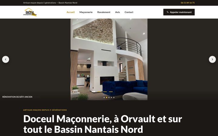 Screenshot of doceul-maconnerie.fr