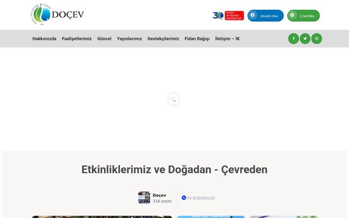 Екранна снимка на docev.org.tr