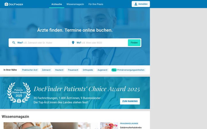 Screenshot of docfinder.at