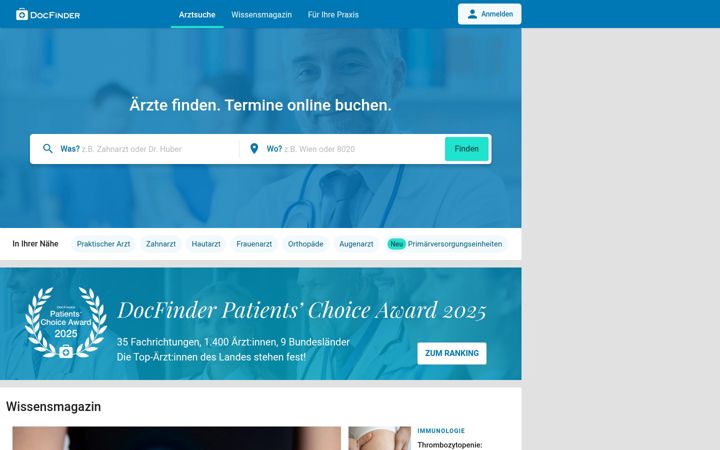 Screenshot of docfinder.com