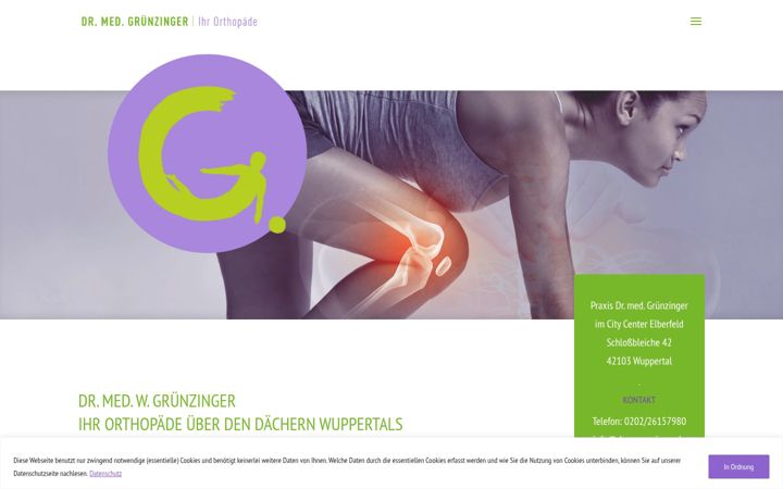 Screenshot of docgruenzinger.de