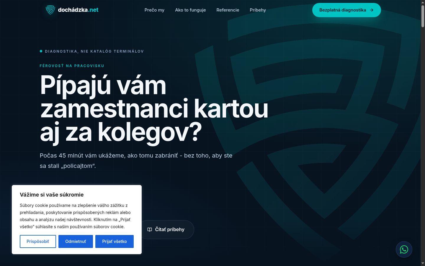Snímek obrazovky baneru souhlasu zobrazeného před jakoukoli interakcí