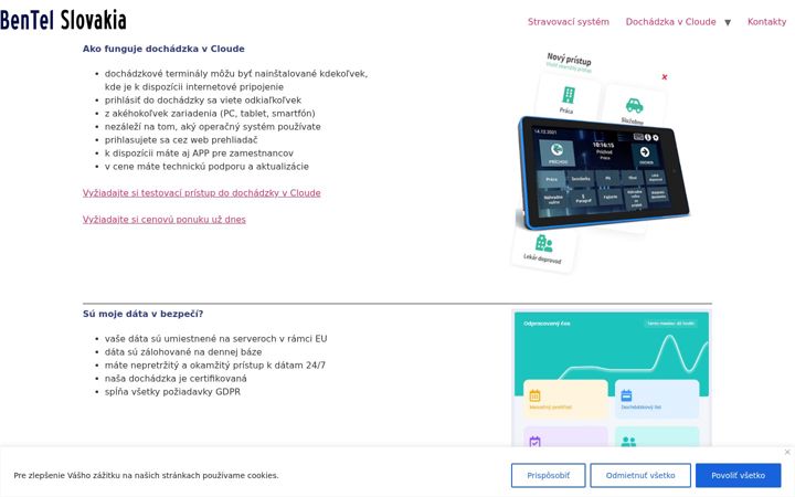 Screenshot of dochadzka.org