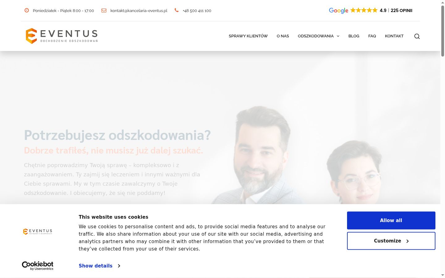 Screenshot tal-banner tal-kunsens muri qabel kwalunkwe interazzjoni
