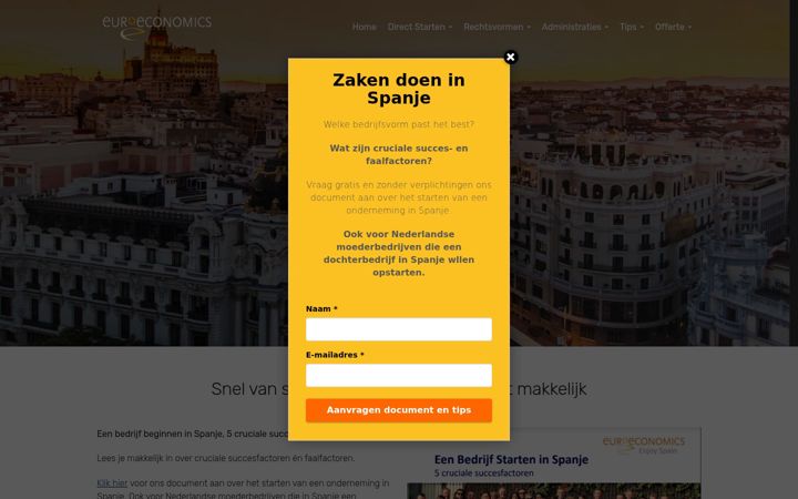 Screenshot of dochterbedrijfspanje.nl