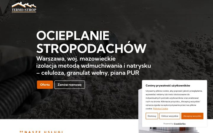 Screenshot of docieplaniestropodachow.pl